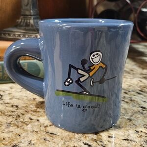 Life Is Good Jake's Golfing Mug, Teal Blue, 12 Oz.